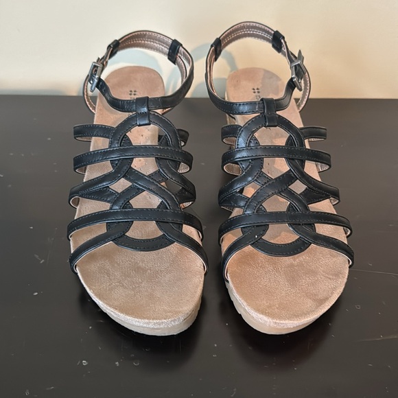Naturalizer black wedge sandals - Picture 2 of 8